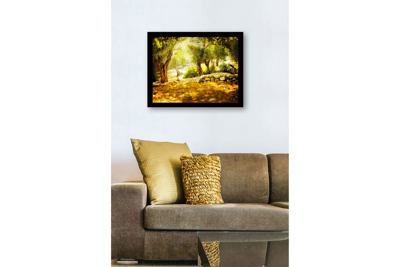 Dekorativ Indrammet MDF-maleri 41x56 cm - Flerfarvet - Boligtilbehør - Billeder & kunst
