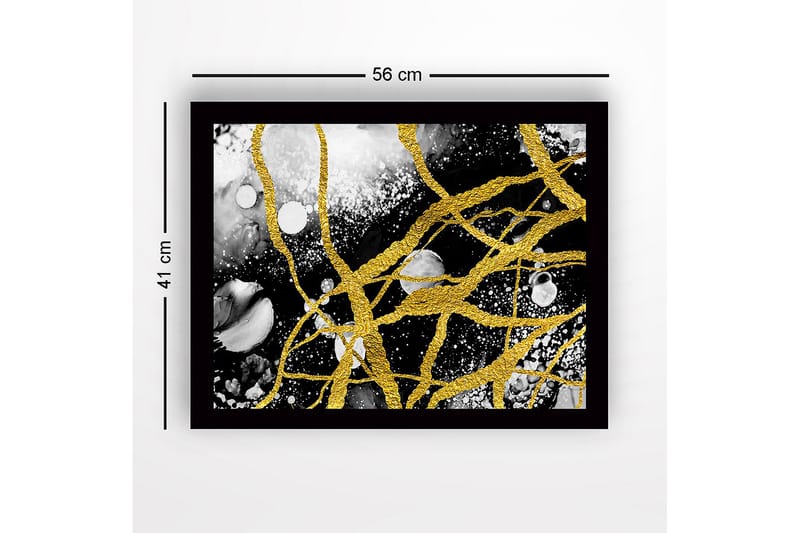 Dekorativ Indrammet MDF-maleri 41x56 cm - Flerfarvet - Boligtilbehør - Billeder & kunst