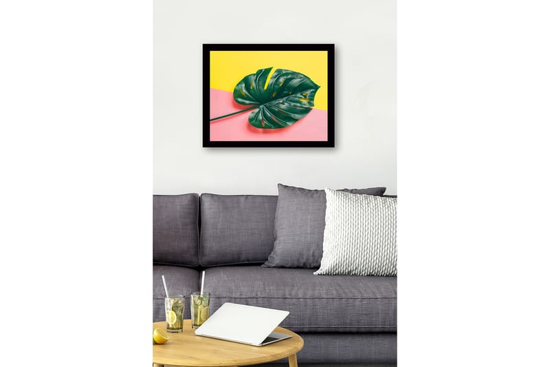 Dekorativ Indrammet MDF-maleri 41x56 cm - Flerfarvet - Boligtilbehør - Billeder & kunst