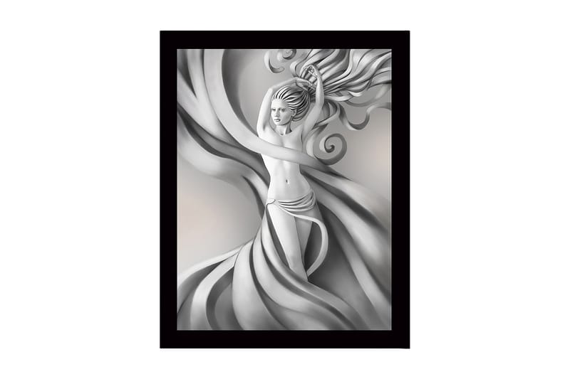 Dekorativ Indrammet MDF-maleri 41x56 cm - Flerfarvet - Boligtilbehør - Billeder & kunst