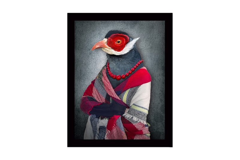Dekorativ Indrammet MDF-maleri 41x56 cm - Flerfarvet - Boligtilbehør - Billeder & kunst