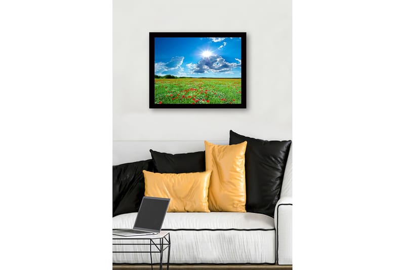 Dekorativ Indrammet MDF-maleri 41x56 cm - Flerfarvet - Boligtilbehør - Billeder & kunst