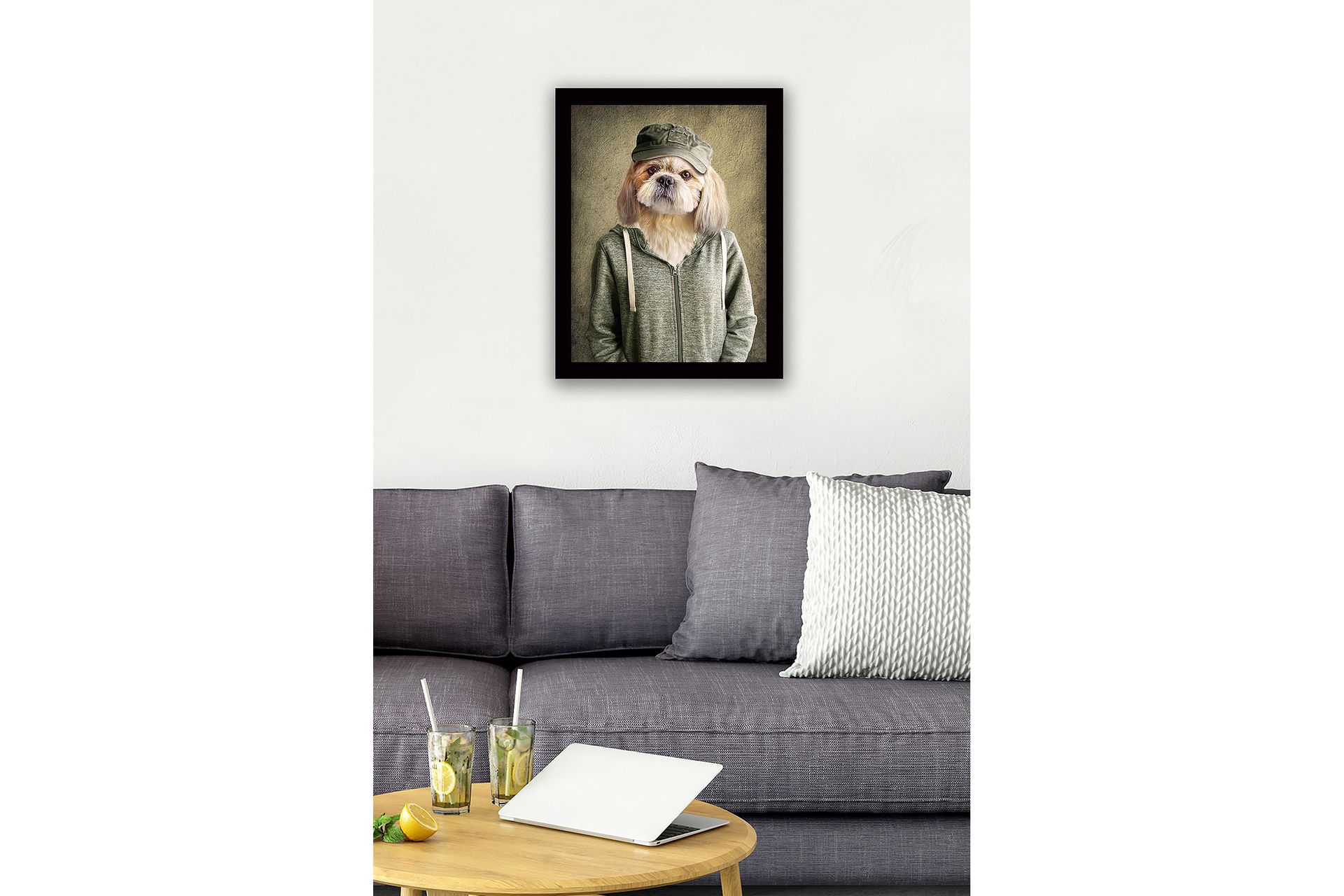 Dekorativ Indrammet MDF-maleri 41x56 cm - Flerfarvet - Boligtilbehør - Billeder & kunst