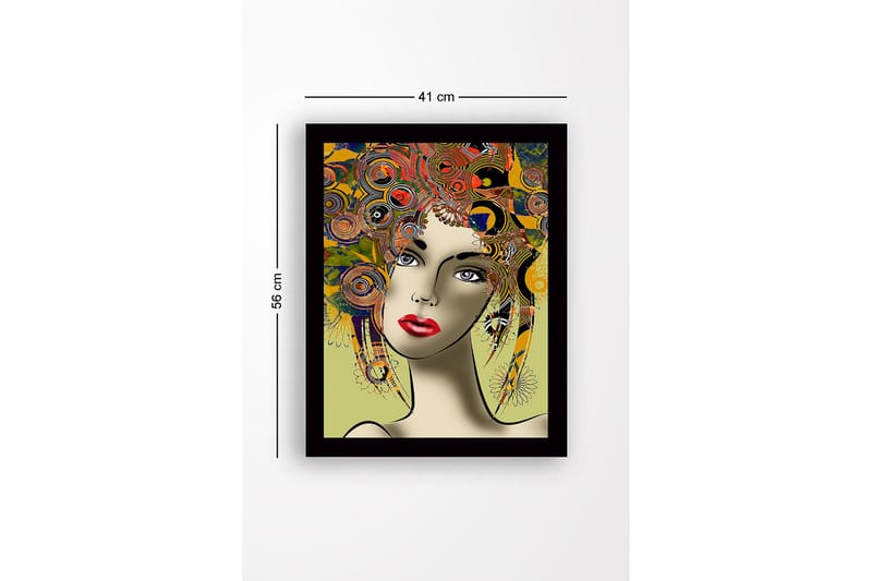 Dekorativ Indrammet MDF-maleri 41x56 cm - Flerfarvet - Boligtilbehør - Billeder & kunst