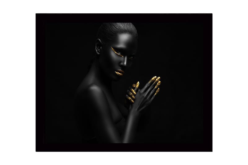 Dekorativ Indrammet MDF-maleri 41x56 cm, Flerfarvet