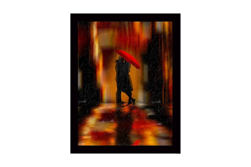 Dekorativ Indrammet MDF-maleri 41x56 cm, Flerfarvet