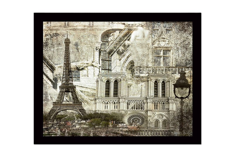 Dekorativ Indrammet MDF-maleri 41x56 cm, Flerfarvet