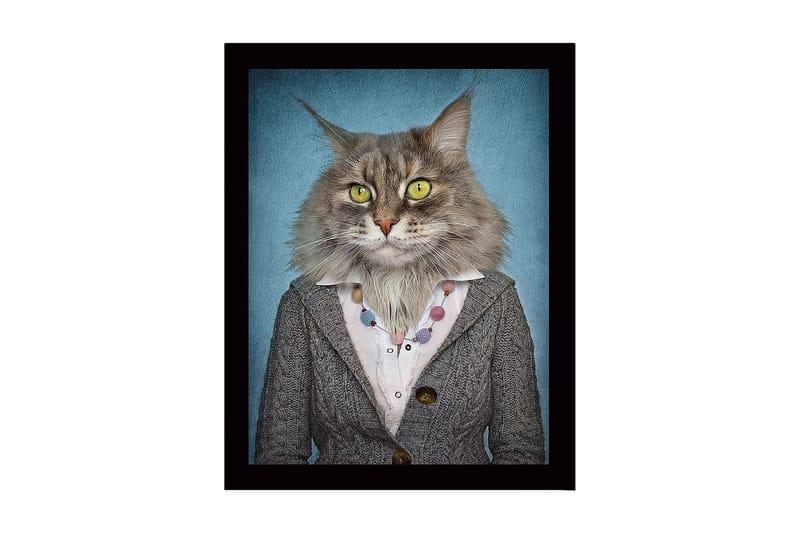 Dekorativ Indrammet MDF-maleri 41x56 cm, Flerfarvet