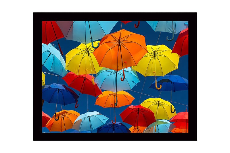 Dekorativ Indrammet MDF-maleri 41x56 cm, Flerfarvet