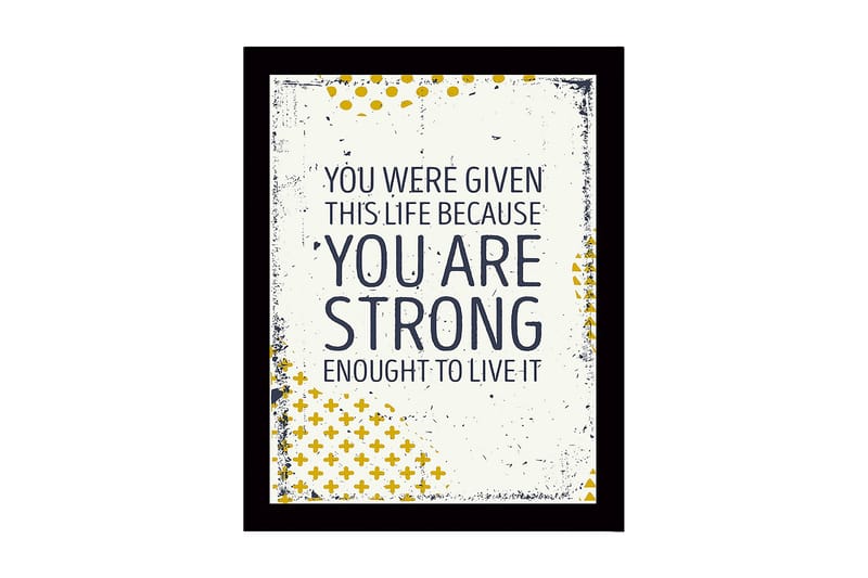 Dekorativ Indrammet MDF-maleri 41x56 cm, Flerfarvet