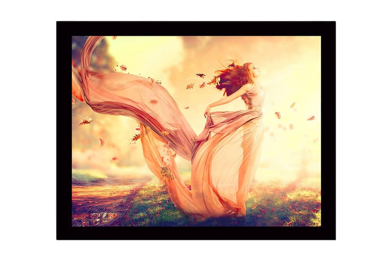 Dekorativ Indrammet MDF-maleri 41x56 cm, Flerfarvet