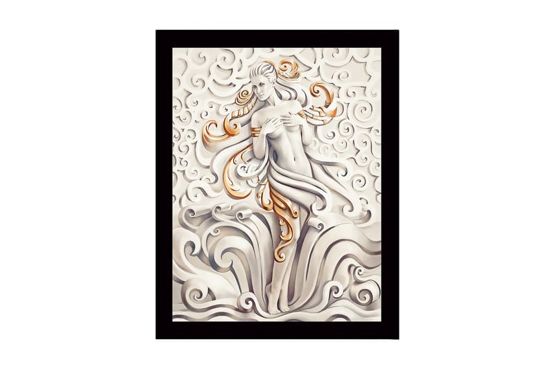 Dekorativ Indrammet MDF-maleri 41x56 cm, Flerfarvet