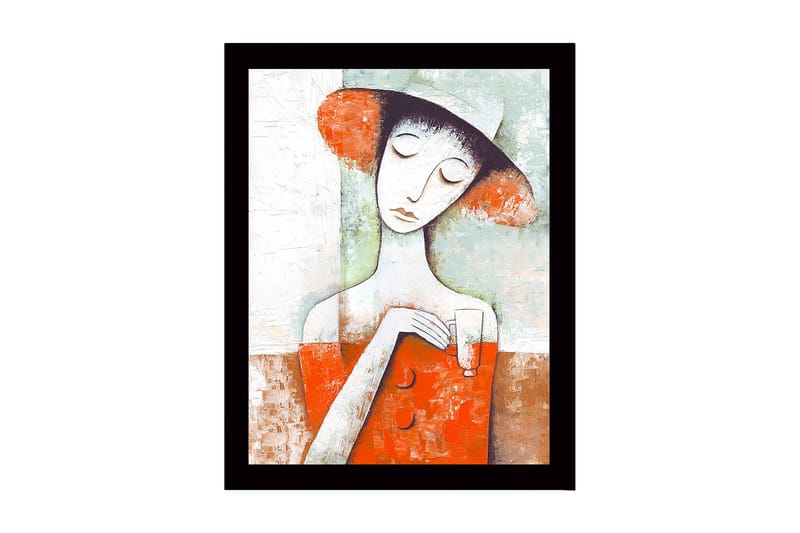 Dekorativ Indrammet MDF-maleri 41x56 cm, Flerfarvet