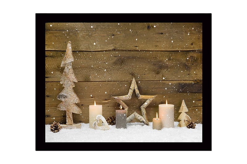 Dekorativ Indrammet MDF-maleri 41x56 cm, Flerfarvet