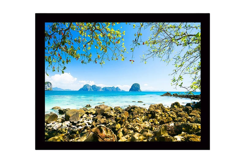 Dekorativ Indrammet MDF-maleri 41x56 cm, Flerfarvet