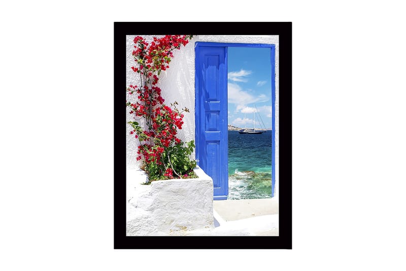 Dekorativ Indrammet MDF-maleri 41x56 cm, Flerfarvet