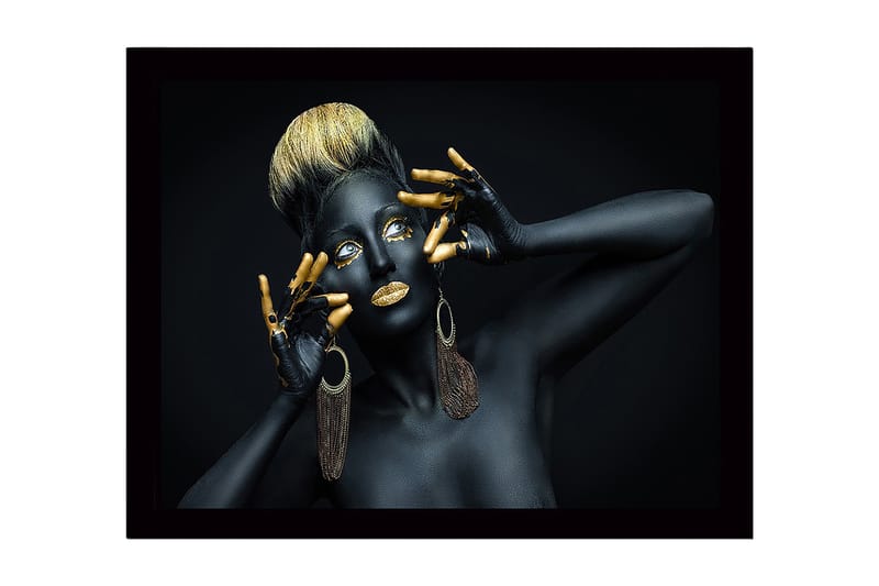 Dekorativ Indrammet MDF-maleri 41x56 cm, Flerfarvet