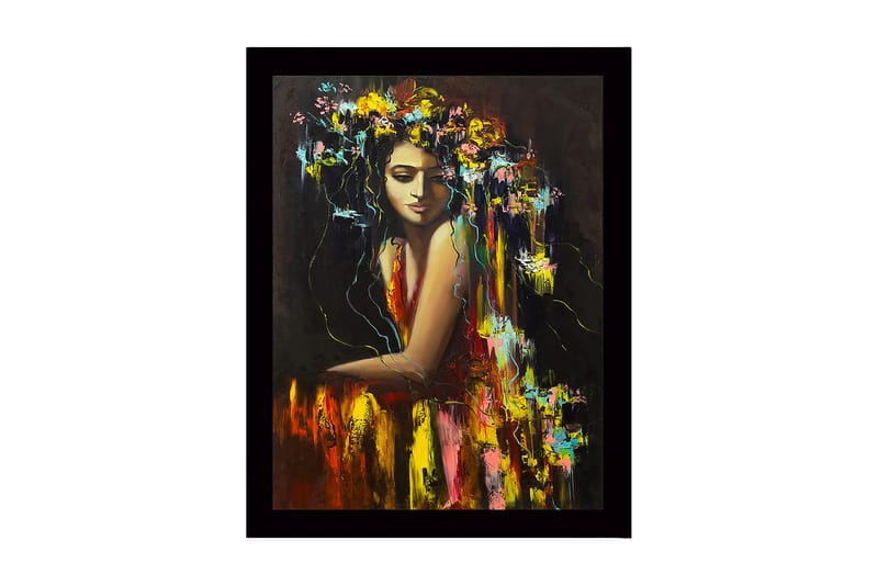 Dekorativ Indrammet MDF-maleri 41x56 cm, Flerfarvet