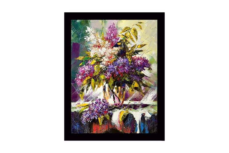 Dekorativ Indrammet MDF-maleri 41x56 cm, Flerfarvet