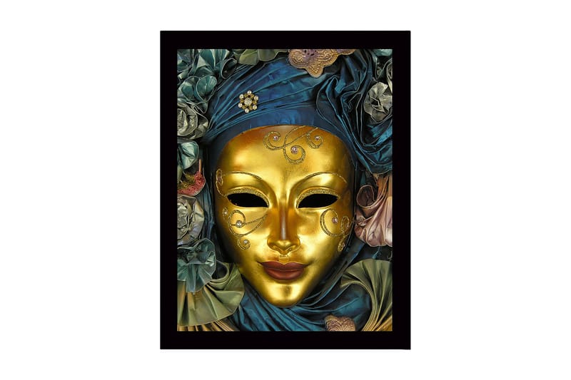 Dekorativ Indrammet MDF-maleri 41x56 cm, Flerfarvet