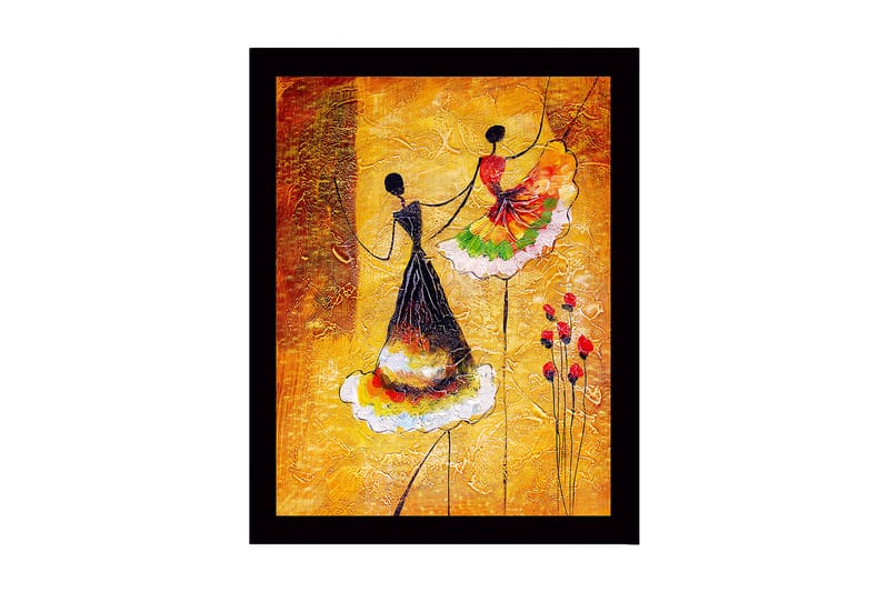 Dekorativ Indrammet MDF-maleri 41x56 cm, Flerfarvet