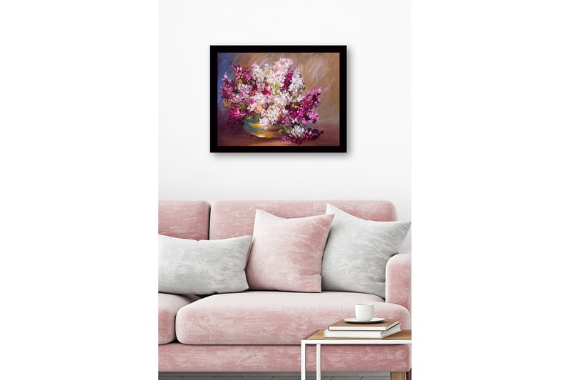 Dekorativ Indrammet MDF-maleri 41x56 cm - Flerfarvet - Boligtilbehør - Billeder & kunst
