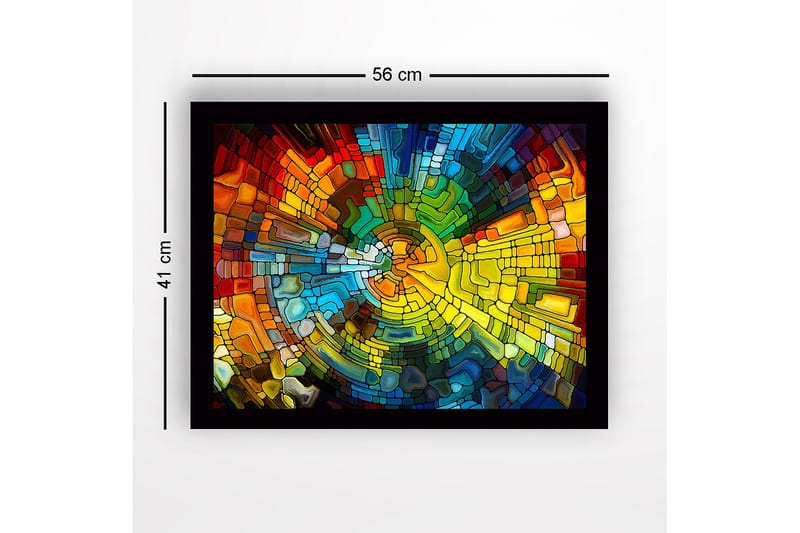 Dekorativ Indrammet MDF-maleri 41x56 cm - Flerfarvet - Boligtilbehør - Billeder & kunst