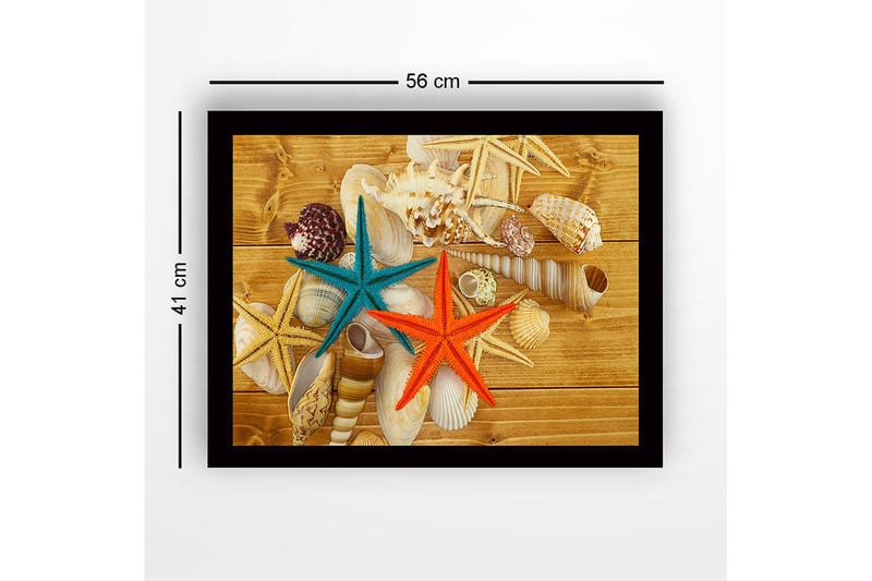 Dekorativ Indrammet MDF-maleri 41x56 cm - Flerfarvet - Boligtilbehør - Billeder & kunst