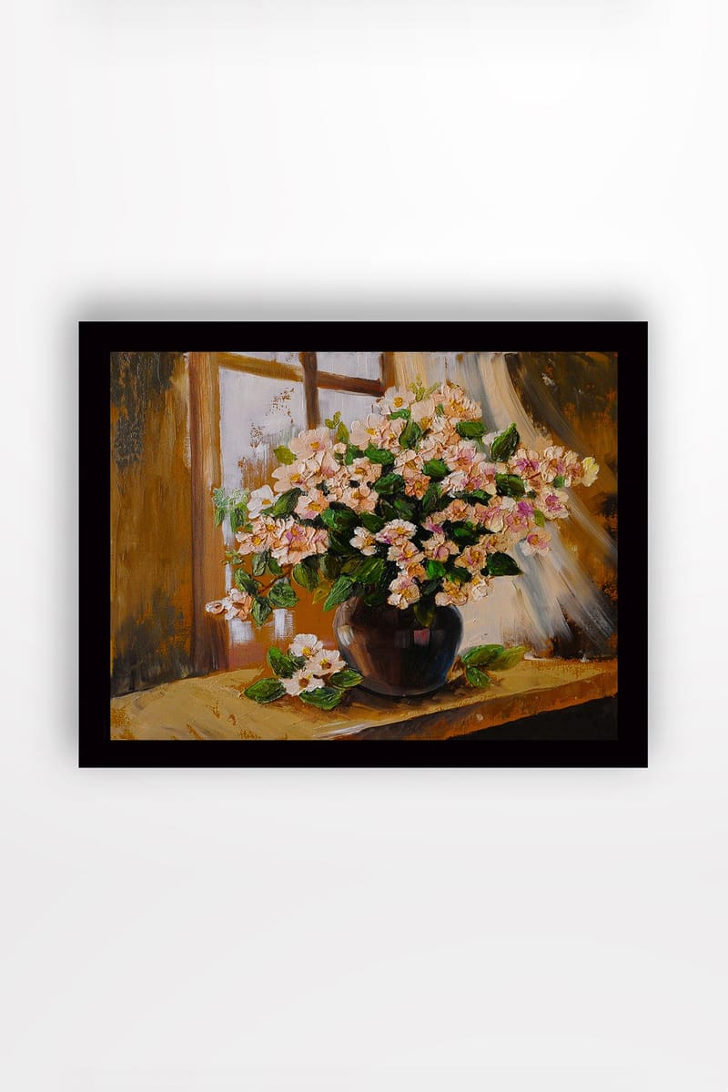 Dekorativ Indrammet MDF-maleri 41x56 cm - Flerfarvet - Boligtilbehør - Billeder & kunst