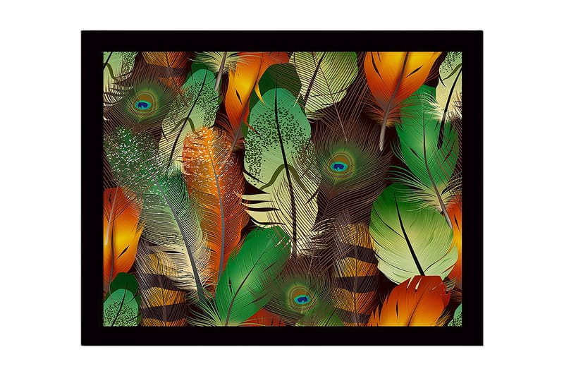 Dekorativ Indrammet MDF-maleri 41x56 cm - Flerfarvet - Boligtilbehør - Billeder & kunst
