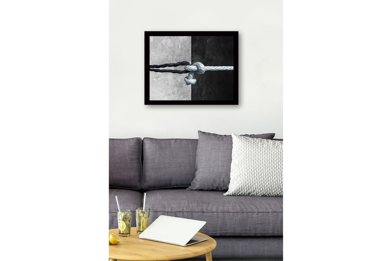 Dekorativ Indrammet MDF-maleri 41x56 cm - Flerfarvet - Boligtilbehør - Billeder & kunst