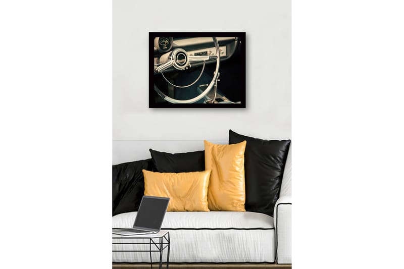 Dekorativ Indrammet MDF-maleri 41x56 cm - Flerfarvet - Boligtilbehør - Billeder & kunst
