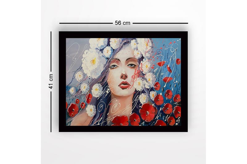 Dekorativ Indrammet MDF-maleri 41x56 cm - Flerfarvet - Boligtilbehør - Billeder & kunst