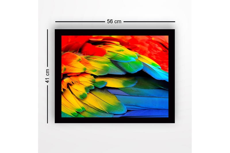 Dekorativ Indrammet MDF-maleri 41x56 cm - Flerfarvet - Boligtilbehør - Billeder & kunst
