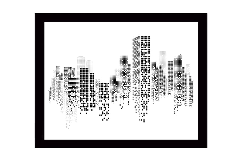 Dekorativ Indrammet MDF-maleri 41x56 cm - Flerfarvet - Boligtilbehør - Billeder & kunst