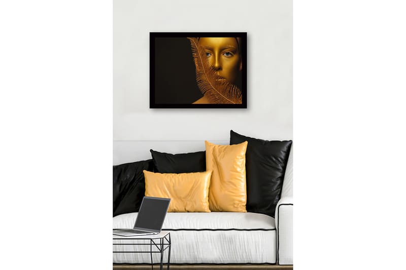 Dekorativ Indrammet MDF-maleri 41x56 cm - Flerfarvet - Boligtilbehør - Billeder & kunst