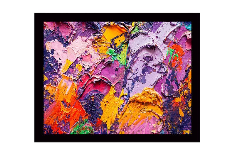 Dekorativ Indrammet MDF-maleri 41x56 cm - Flerfarvet - Boligtilbehør - Billeder & kunst