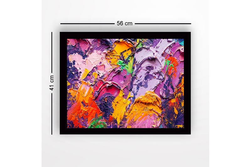 Dekorativ Indrammet MDF-maleri 41x56 cm - Flerfarvet - Boligtilbehør - Billeder & kunst