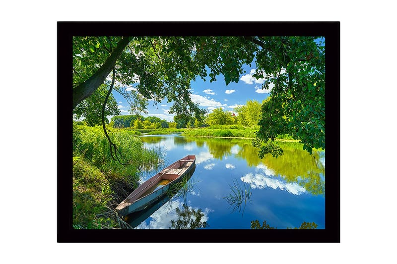 Dekorativ Indrammet MDF-maleri 41x56 cm - Flerfarvet - Boligtilbehør - Billeder & kunst