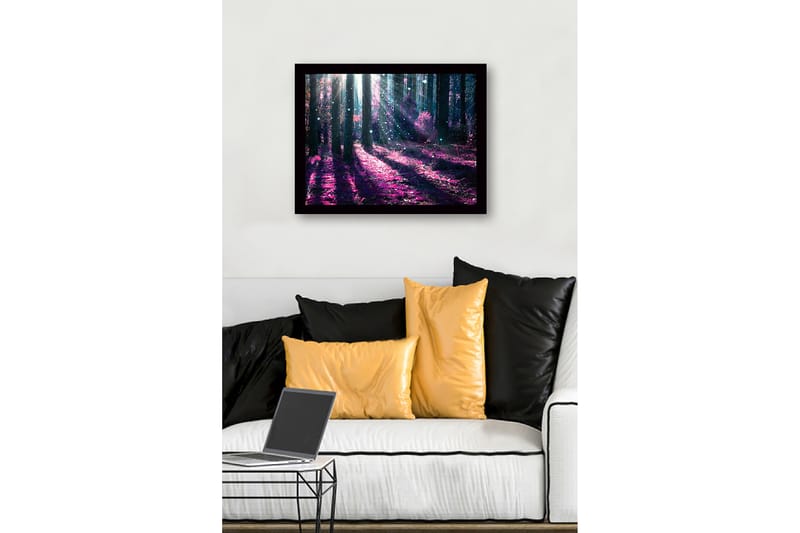 Dekorativ Indrammet MDF-maleri 41x56 cm - Flerfarvet - Boligtilbehør - Billeder & kunst