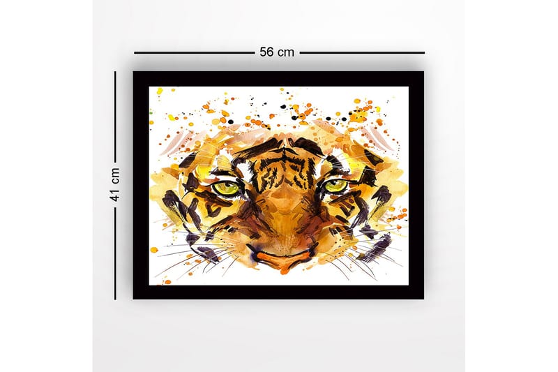 Dekorativ Indrammet MDF-maleri 41x56 cm - Flerfarvet - Boligtilbehør - Billeder & kunst