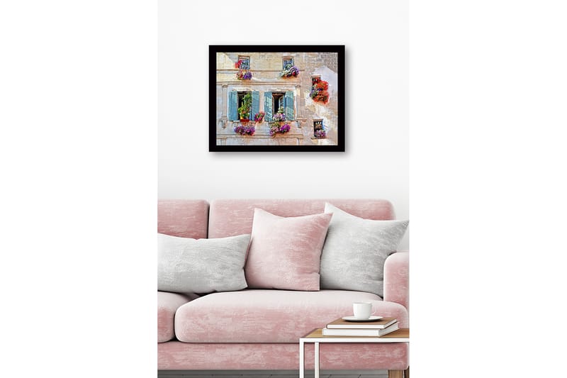 Dekorativ Indrammet MDF-maleri 41x56 cm - Flerfarvet - Boligtilbehør - Billeder & kunst