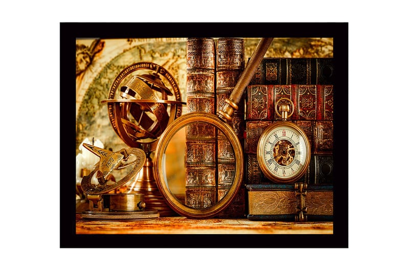 Dekorativ Indrammet MDF-maleri 41x56 cm - Flerfarvet - Boligtilbehør - Billeder & kunst