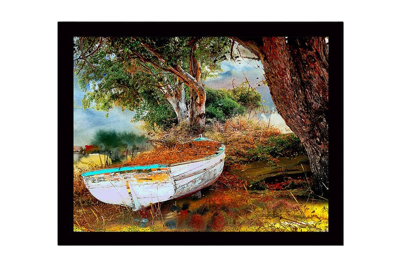 Dekorativ Indrammet MDF-maleri 41x56 cm - Flerfarvet - Boligtilbehør - Billeder & kunst