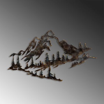 Dekorativ metal-vægdekoration Wallxpert Mountain (70 x 40 cm) - Boligtilbehør - Billeder & kunst - Posters & plakater