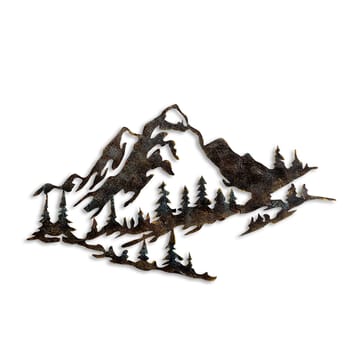 Dekorativ metal-vægdekoration Wallxpert Mountain (70 x 40 cm) - Boligtilbehør - Billeder & kunst - Posters & plakater