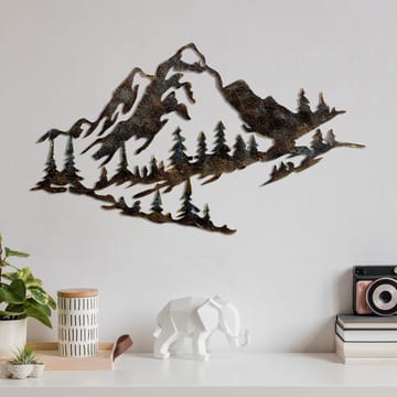 Dekorativ metal-vægdekoration Wallxpert Mountain (70 x 40 cm) - Boligtilbehør - Billeder & kunst - Posters & plakater