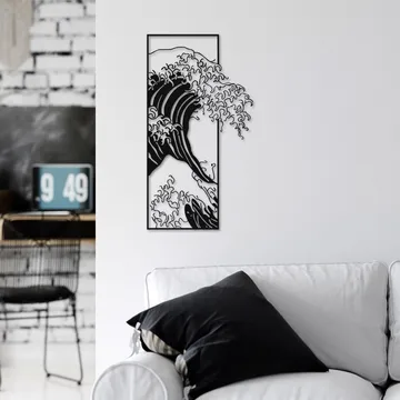 Dekorativt metal-vægtilbehør Wallxpert Waves (34 x 62 cm) - Boligtilbehør - Billeder & kunst - Posters & plakater