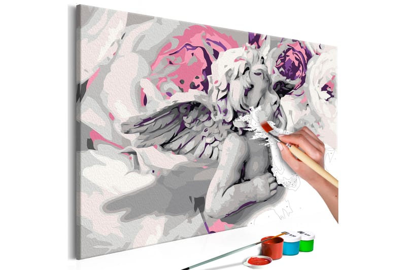 Gør-det-selv-maleri Angel Flowers In The Background 60x4 - Artgeist sp. z o. o. - Boligtilbehør - Billeder & kunst - Mal selv