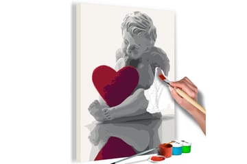 Gør-det-selv-maleri Angel Red Heart 40x60 cm - Artgeist sp. z o. o. - Boligtilbehør - Billeder & kunst - Mal selv